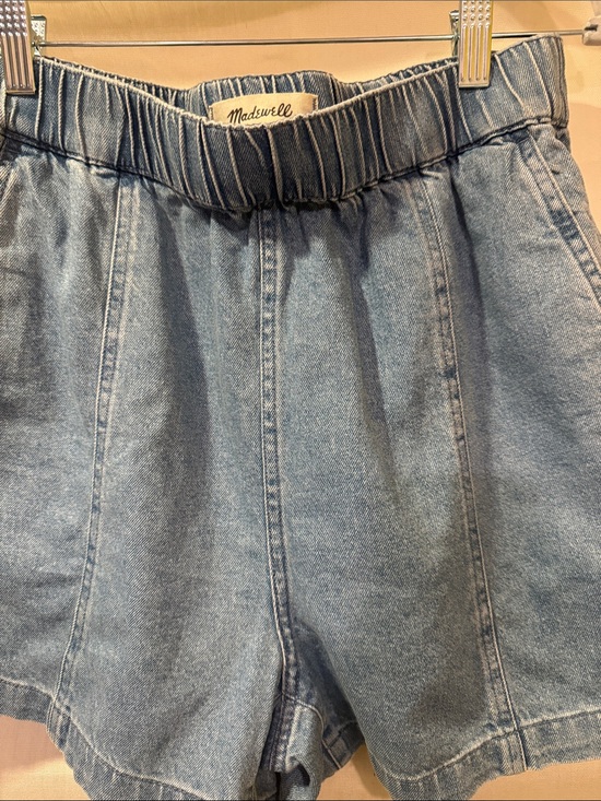 Madewell Pants - Madewell Light Blue Paperbag Denim Shorts Size S